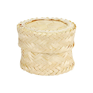 Caja Redonda de Bambú Hecha a Mano para Regalos - Product Image 1