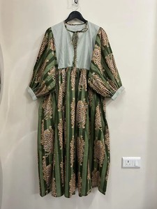 Tiger Digital Print 100% Cotton Midi Dress Summer Casual Dress - Product Image 2