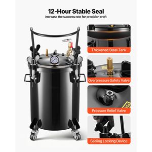 Serbatoio a Pressione in Acciaio Resistente da 30 L (7,9 Galloni) per Utensili Pneumatici, Pompa a Tre Connessioni Rapide, Durevole per Verniciatura - Product Image 4