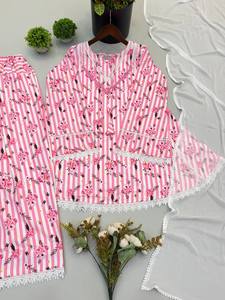 Tenue traditionnelle pour femmes, printemps-été, ensemble décontracté en coton khadi pur, broderie, ensemble coordonné pour femmes, motif floral - Product Image 2