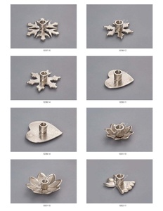 Living Room Tabletop Metal Decorative <b>Candle</b> Holder Abstract Design <b>Candle</b> Stand <b>Gifts</b> <b>Set</b> 2 Objects Handmade Heat Resistant - Product Image 2