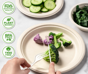 Juego de Cubiertos 100% Compostables, Tenedores, Cucharas y Cuchillos Desechables, Ecológicos, Duraderos y Resistentes al Calor - Product Image 5