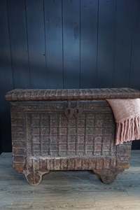 Antique Rustic <b>Wooden</b> <b>Storage</b> <b>Chest</b> Solid Wood Handmade Decorative Furniture Living Room Cabinet Reclaimed Wood Trunk - Product Image 1