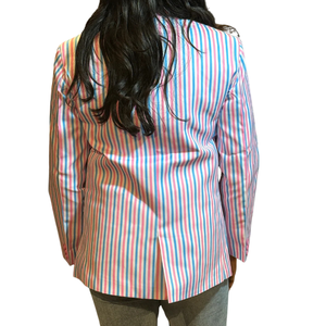 Chaqueta Blazer a Rayas, Corte Entallado, Estilo Casual de Negocios, Ropa de Oficina, Manga Larga, Prenda Exterior de Moda, Ropa Profesional - Product Image 4