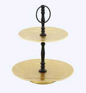 Decorative Metal Pedestal Fruit Bowl Leaf Edge Centerpiece Serving Tray <b>Display</b> Stand for Dining <b>Table</b> Wedding Party Decor - Product Image 5