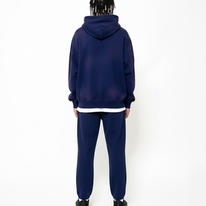 Survêtement vintage épais délavé au soleil pour homme en molleton de coton lourd, disponible en gros - Product Image 5