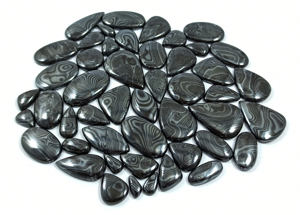 Lote de Cabujones de Psilomelan Natural, Cristal de Cuarzo, Cabujones Sueltos al por Mayor, Pulidos a Mano - Product Image 4