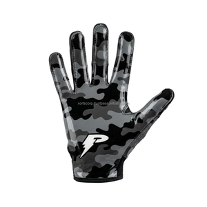 Gants de football américain personnalisés D1 Camo avec strass, paume en silicone antidérapante, respirants, fermeture auto-agrippante, design d'équipe XORTS Corp - Product Image 1