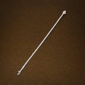 Pulsera de Diamantes Cultivados en Laboratorio, Corte Brillante Redondo de 9 Puntas, de Lujo, para Mujer, Certificada por IGI, Oro de 14K, Elegante, para Bodas y Fiestas - Product Image 4