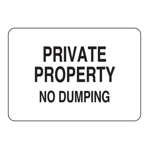 Señal de Prohibido Desechar Objetos en Propiedades Privadas - Señal de Advertencia Impresa con Protección UV para Uso en Interiores y Exteriores - Product Image 1