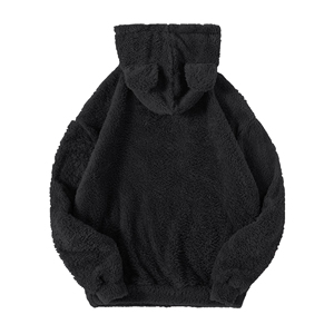 Sweat à capuche personnalisé en polaire Sherpa pour hommes et femmes, doux, chaud, en peluche, pour l'hiver, décontracté, mode, vêtements d'extérieur, fournisseur - Product Image 4