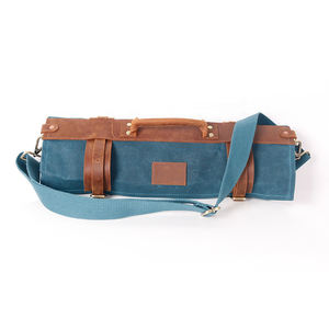 Sac de rangement pour couteaux en toile et cuir, organiseur de cuisine professionnel, étui de voyage pour outils de cuisine LCKR-0021 - Product Image 4