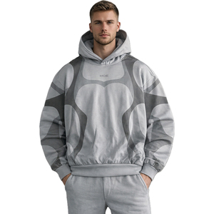 Sudaderas con Capucha Personalizadas con Estampado Abstracto para Hombre, Sudadera de Algodón y Felpa para Hombre, Ropa Urbana de Alta Calidad, Bajo MOQ, Fabricación al por Mayor - Product Image 1