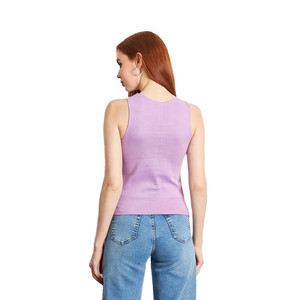 Nouveauté : Débardeur pour femmes 100% polyester, couleur unie, séchage rapide, vêtements d'été, débardeur respirant, design imprimé - Product Image 4