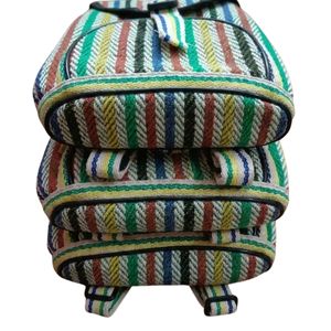 Sac à dos en jute fait main en gros, sac à dos tissé rayé coloré, sac d'école bohème hippie, sac à dos écologique, usine OEM - Product Image 6