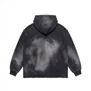 Conjunto Deportivo de Algodón Tie Dye Personalizado para Hombre, Sudadera con Capucha, Manga Larga, Corte Holgado, Informal, para Otoño, con Bolsillos Laterales Elásticos - Product Image 4