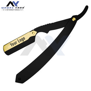 Rasoirs Old School, style New-School, lames droites personnalisées en acier inoxydable pour barbiers et soins de beauté G.O.A.T.s, rasoirs de barbier - Product Image 2