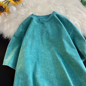 เสื้อยืดคอกลมแขนสั้นผู้ชายทรงโอเวอร์ไซส์ สีเหลือง ผ้าฝ้าย 100% พิมพ์ลายตัวอักษร สวมใส่สบาย แห้งเร็ว - Product Image 4
