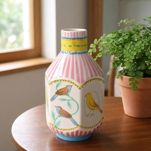 Jarrón de Cerámica Hecho a Mano, Estilo Shabby Chic, con Diseño de Pájaros Pintados, Decoración de Mesa, 4-8 Pulgadas - Product Image 2