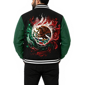 2026 Mexico Custom Letterman Windproof Varsity <b>Baseball</b> <b>Bomber</b> <b>Jacket</b> XS Size Outerwear Coat Dyed Team Uniform for Men Women - Product Image 2