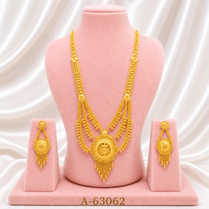 Parure de bijoux ethniques de créateur en zircon, boucles d'oreilles pendantes longues, plaqué argent, collection fiançailles, anniversaire, mariage A-63059 - Product Image 4
