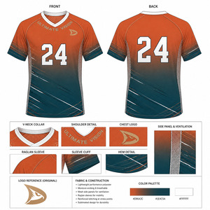 Maillot d'équipe ultime de qualité professionnelle, respirant, en maille athlétique, imprimé de pointe à pointe, OEM, maillot de frisbee ultime - Product Image 5