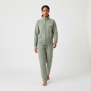Women's Heavyweight Cotton Tracksuit Set Full Zip Jacket <b>Straight</b> <b>Leg</b> <b>Pants</b> Casual Streetwear Activewear Two Piece Outfit - Product Image 3