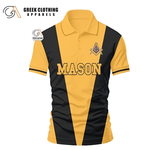 Chemise polo pour homme avec logo personnalisé et imprimé, sublimation, qualité supérieure, vêtements décontractés, chemise polo maçonnique pour homme - Product Image 2
