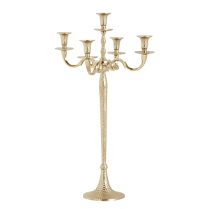 Support de bougie en métal à 7 branches au design scandinave minimaliste, bougeoir de table contemporain en acier inoxydable pour un style luxueux - Product Image 2