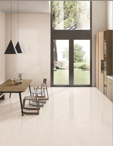 Carrelage en porcelaine effet marbre blanc brillant pour projet hôtelier de luxe, 1200 x 1800 mm, pour sol et mur. - Product Image 4