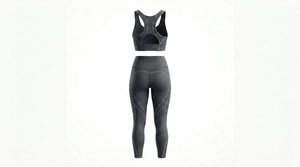 <b>Low</b> MOQ 30 Sets Women's Yoga Set Solid High Quality Breathable Elastic Waist 2-Piece Sleeveless Plus Size Front Fitness Wear - Product Image 3