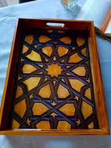 ถาดไม้พิมพ์ลายสำหรับดูหนัง ถาดไม้พิมพ์ลายสำหรับเสิร์ฟขนมขบเคี้ยว ถาดไม้พิมพ์ลายสำหรับใส่ป๊อปคอร์นและเครื่องดื่ม ขายส่งถาดเสิร์ฟ - Product Image 3