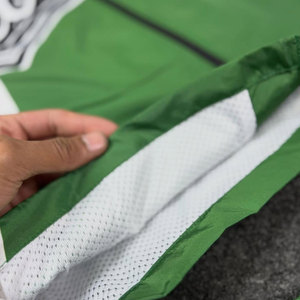 WeOverMe Ensemble de survêtement vert et jaune pour homme, col polo, fermeture éclair sur le devant, style sportif, vêtements d'été, coupe-vent, ensemble short - Product Image 5