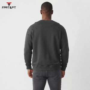 Nouveau style streetwear d'hiver, design personnalisé, unisexe, tissu polaire numérique brodé, sweat-shirts à manches longues unis, personnalisés - Product Image 5