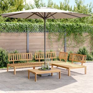 Conjunto de Sofás Modulares Grandes de Madera Maciza de Acacia para Jardín - Product Image 1