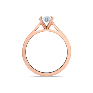 IGI Certified 1ct Lab Grown Oval Cut Diamond Solitaire Engagement <b>Ring</b> in 9K Yellow / White & Rose Gold - Product Image 4