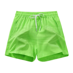 Pantalones Cortos Deportivos de Secado Rápido para Hombre, Cintura Elástica con Cordón, Pantalones Cortos Casuales, 100% Poliéster, Color Sólido, Tejido de Tela - Product Image 2