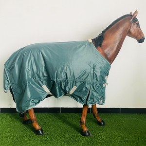 BRAND ZONE Manta de Invierno para Caballo de Forro Polar Impermeable Personalizada con 2 Correas para las Patas - Diseño de Cuello Estándar - Product Image 2