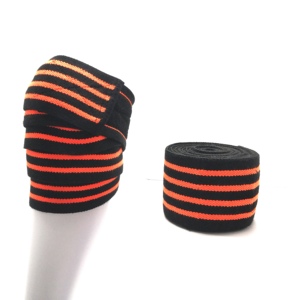 Bandes de compression pour genoux robustes et flexibles en nylon 40 % élasthanne, antibactériennes, respirantes, légères, avec fermeture auto-agrippante - Product Image 2