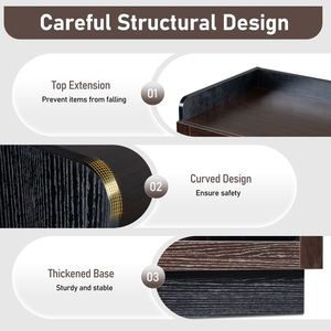 Credenza Portabottiglie FCH per 12 Bottiglie con Doppia Porta in Vetro, Cassetto Singolo, Telaio Nero e Pannelli Interni in Particelle Grigio-Marrone - Product Image 3