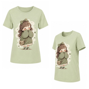 Camiseta con Estampado Gráfico para Mujer, Cuello Redondo Moderno, Manga Corta, Informal, de Algodón Suave, Estilo Urbano para el Día a Día - Product Image 6