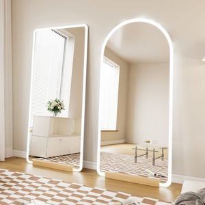 Miroir de salle de bain décoratif mural ovale moderne en verre Daystar Trade avec éclairage LED rétroéclairé et capteur tactile pour mariages - Product Image 3