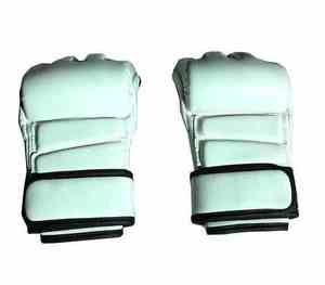 ถุงมือ MMA หนังวัวคุณภาพสูงระดับมืออาชีพ สำหรับคิกบ็อกซิ่งและกราปลิง  รับสกรีนโลโก้ ใช้งานกลางแจ้งได้ แบบครึ่งนิ้ว - Product Image 1