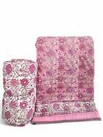 Couette légère artisanale à motifs imprimés au bloc, aux couleurs et au design magnifiques, couette de Jaipur imprimée à la main, en coton, taille King, Raja