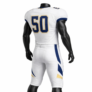 Ensemble d'uniformes de football américain personnalisés en gros – Maillots et pantalons respirants en maille pour équipes sportives – Vêtements de sport OEM en gros - Product Image 4