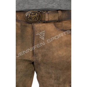 Pantalones Cortos de Cuero de Cabra para Hombre, Estilo Bávaro Alemán, Ecológicos, para el Oktoberfest, Personalizables, Resistentes al Viento - Product Image 2