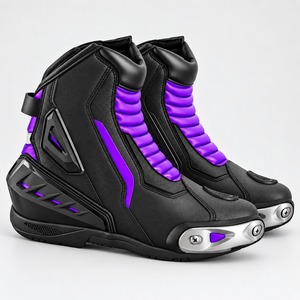 Bottes courtes de moto avancées, construction ergonomique, soutien renforcé de la cheville et semelle durable pour le tourisme - Product Image 1