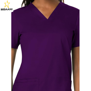 ชุดสครับสำหรับแพทย์หญิง คอวี ทรงคลาสสิกทันสมัย มีกระเป๋า 3 ช่อง ผ้าเนื้อนุ่มพิเศษ ยืดได้ 2 ทิศทาง - Product Image 6