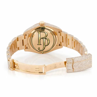 Montre de luxe en acier inoxydable pour homme, sertie de moissanite VVS, style hip-hop, idéale pour un cadeau