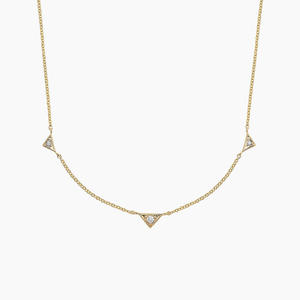 Collar de diamantes con incrustaciones triangulares - Product Image 1